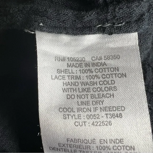 JOIE 100% Cotton Tassle Tie Peasant Blouse M - Picture 8 of 8